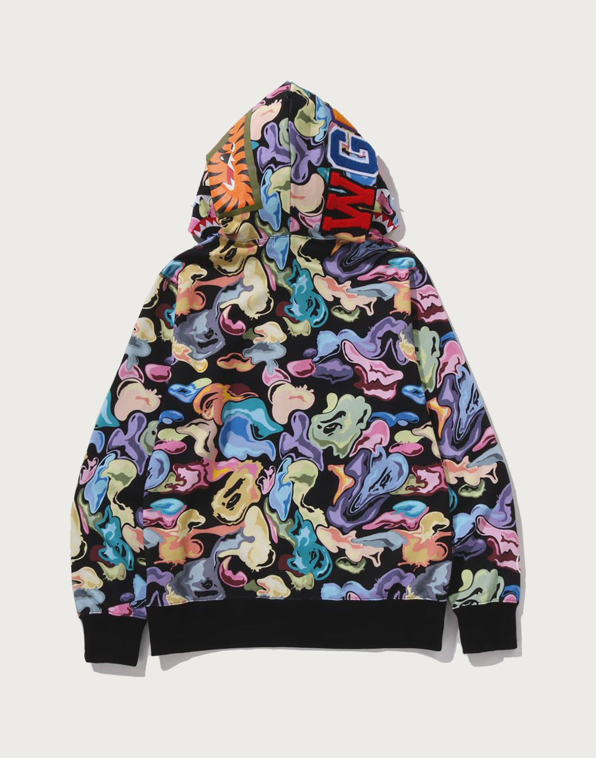 ART CAMO SHARK FULL ZIP HOODIE MENS