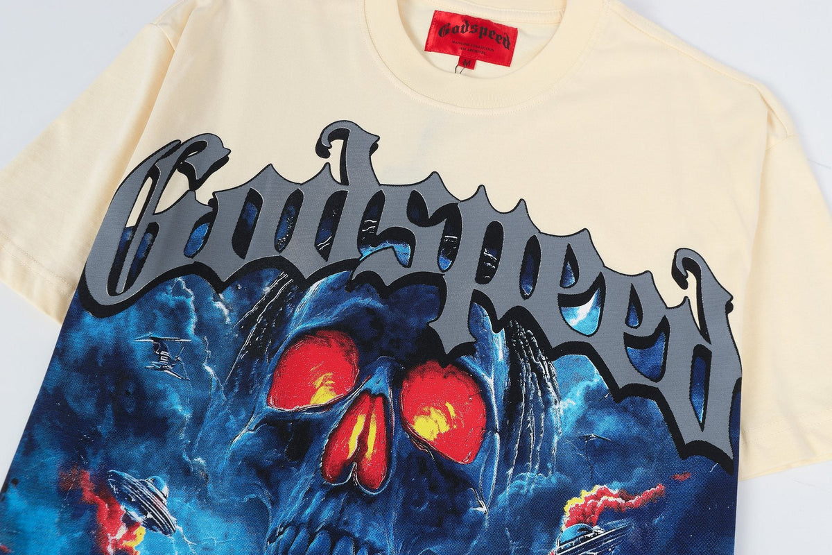 Godspeed A Realized Game World Skull Graphic T-Shirt